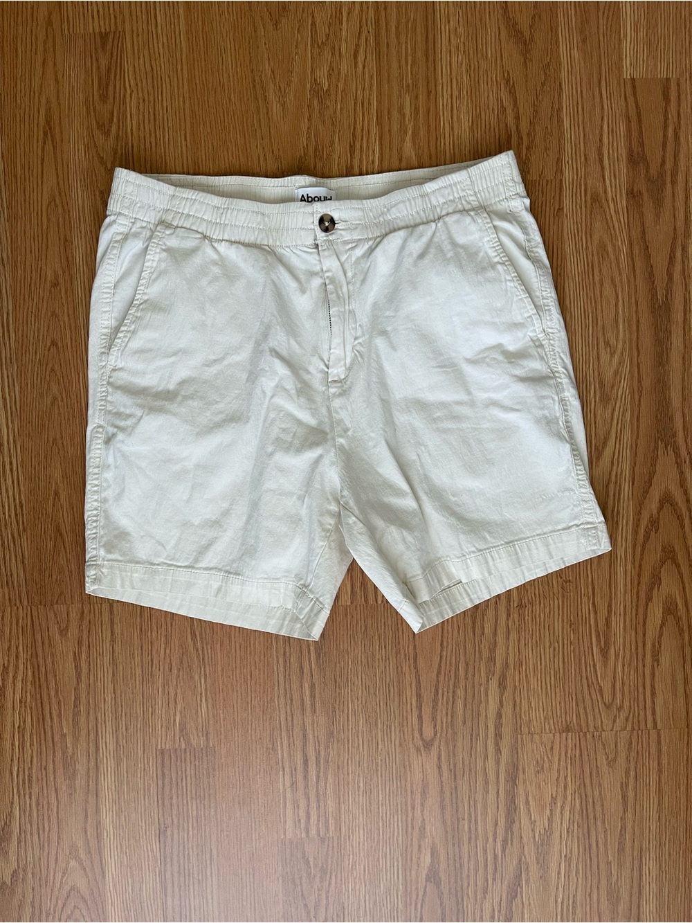 Abound Cream Flat-Front Men's Shorts cotton preppy golf beach coastal